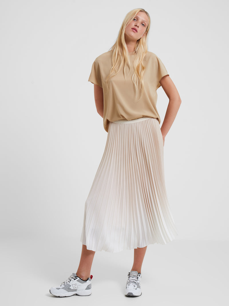 Ombre Sunburst Skirt - Sand/white