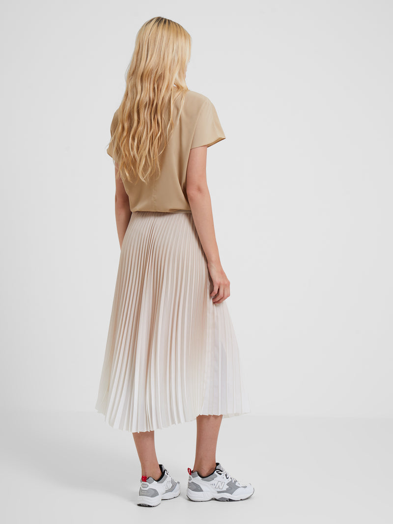 Ombre Sunburst Skirt - Sand/white