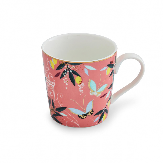 Sarah Miller Orchard Mug Coral