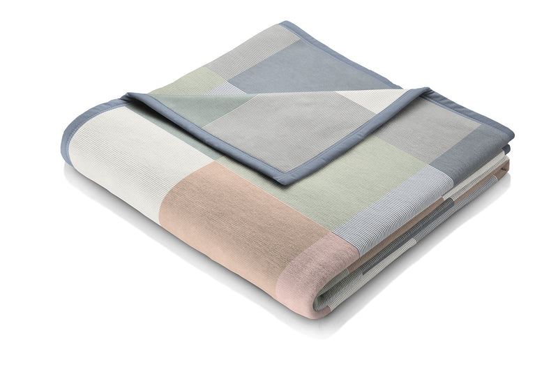 Cotton Rich Check Sage Throw