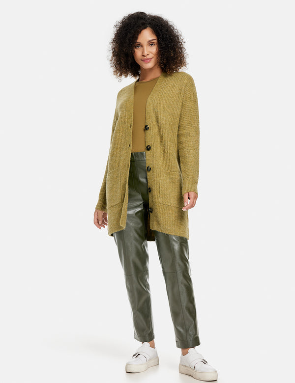 Urban Forest Button Cardigan - Leaf Melange