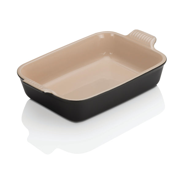 Stoneware Rectangular Dish 32cm - Satin Black