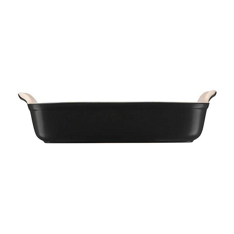 Stoneware Rectangular Dish 32cm - Satin Black