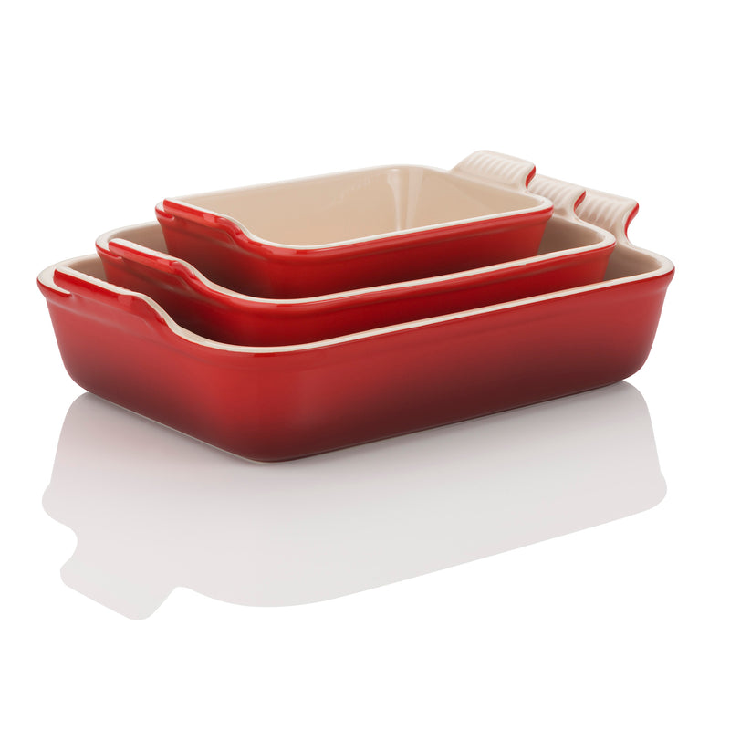 Stoneware Rectangular Dish 26cm - Cerise