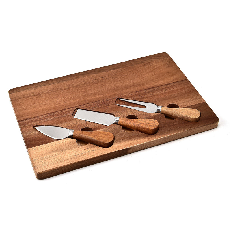 Rectangular Acacia Cheeseboard Set