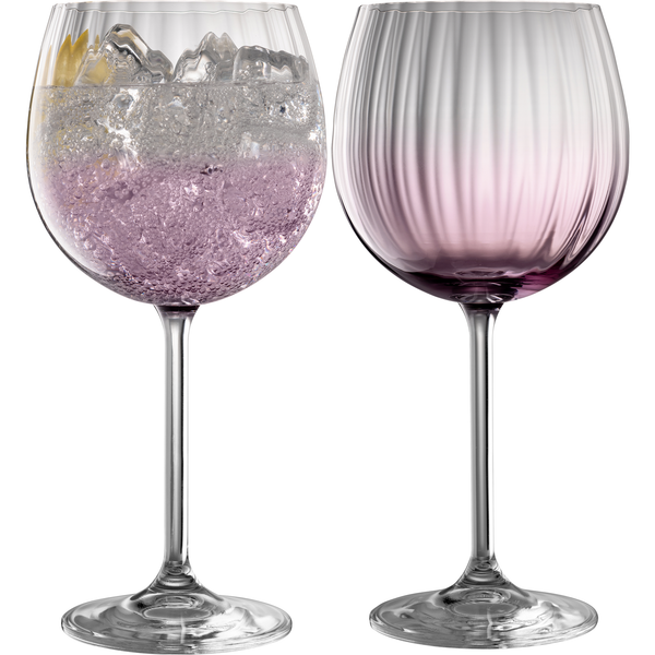 Erne Set Of 2 Gin & Tonic Glasses Amethyst