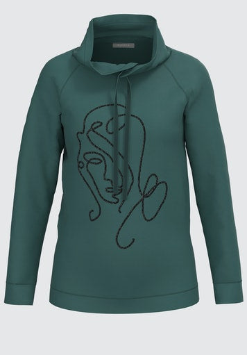 Ultimate Greys High Neck Sweatshirt - Evergreen