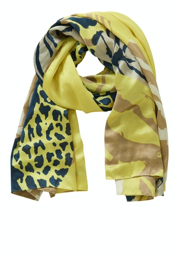 Print Scarf - Yellow/dark Blue