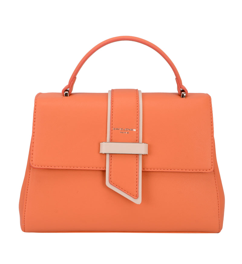 Flapover Handbag - Coral