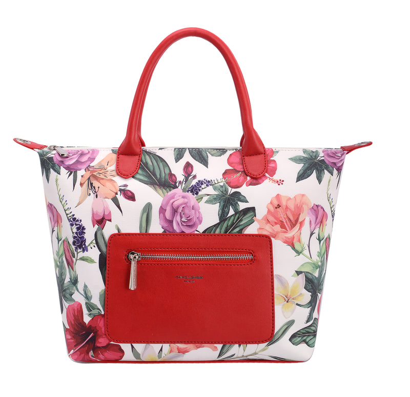 Floral Handbag - Red