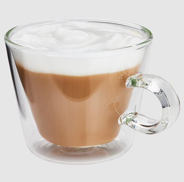 Duo 2 Piece Flare Cappuccino Glass Set, 250ml