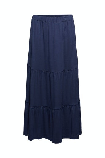 Casual Long Skirt - Navy