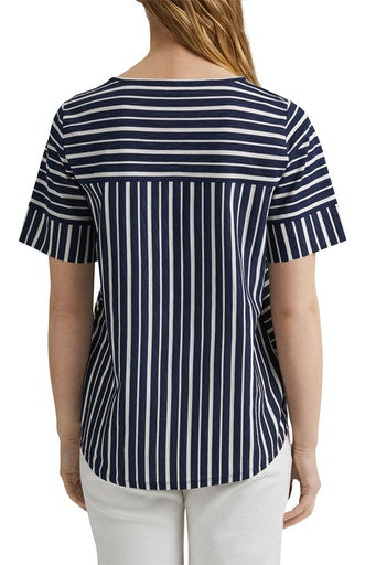 Short Sleeve Stripe T-shirt - Navy