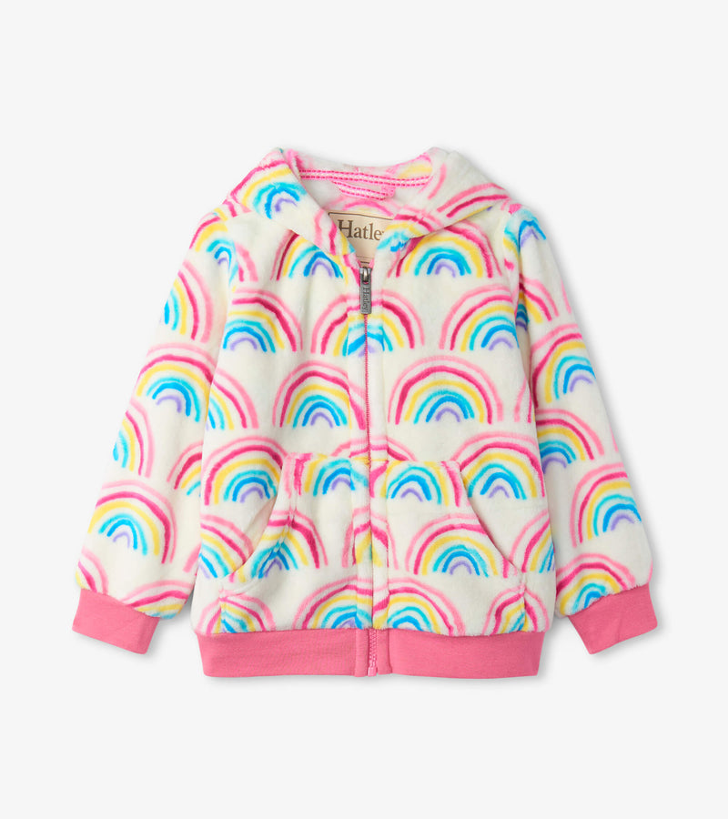 Pretty Rainbows Fuzzy Fleece Hoodie - Cami Lace