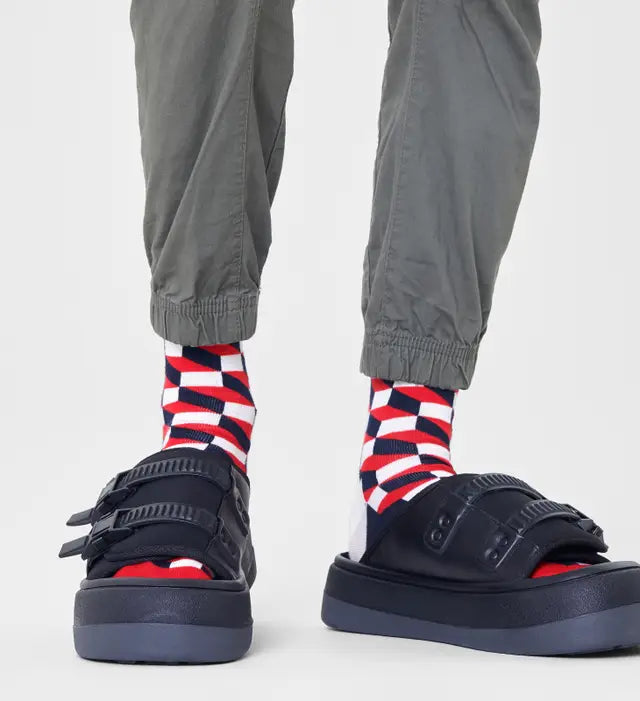 Filled Optic Sock - Navy/Red/White