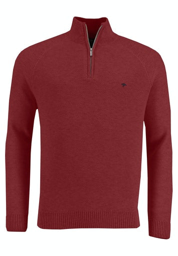 Troyer Zip Jumper - Winter Red