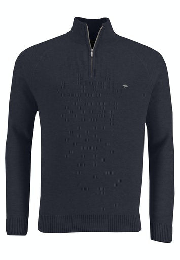 Troyer Zip Jumper - Navy