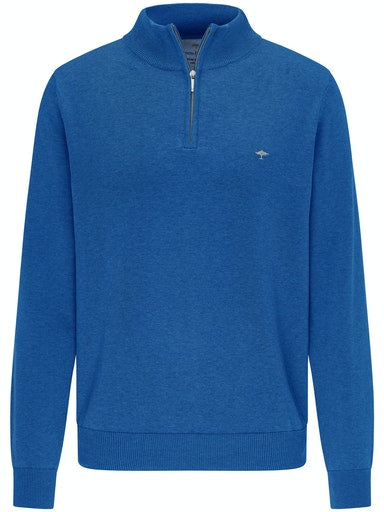 Plain Troyer Zip Jumper - Aero