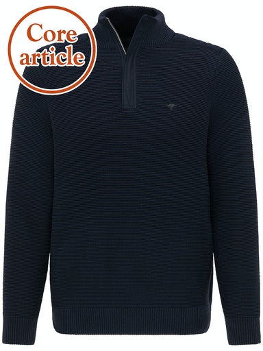 Troyer Zip Knit - Navy