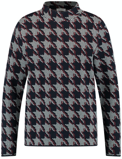 Houndstooth Crew - Blue/red/orange Figured