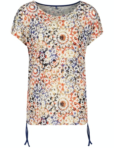 Casual Marrakech T-shirt - Orange/blue Print