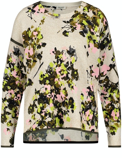 Inspiring Botanicals Pullover - Ecru/poison/rose