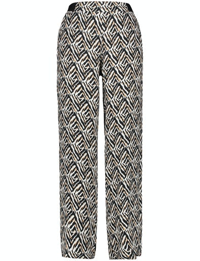 Inspiring African Spirit Print Trouser - Black Sahara Print