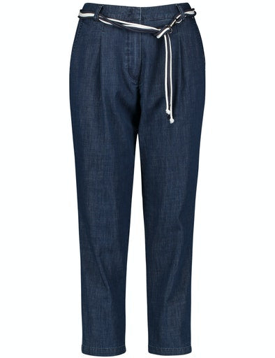 Inspiring Exotic Garden Crop Trouser - Blue Denim