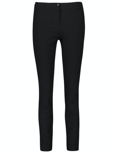 Nos Slim Fit Crop Trousers - Black