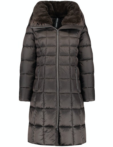 Natural Me Long Padded Coat - Chocolate