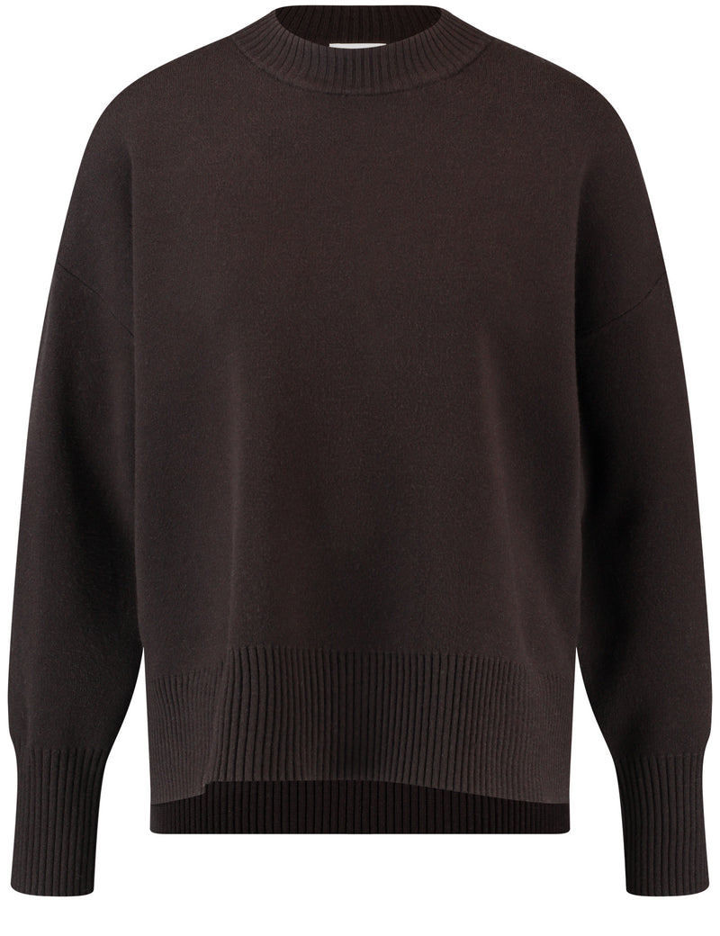 Round Neck Jumper - Dark Oak