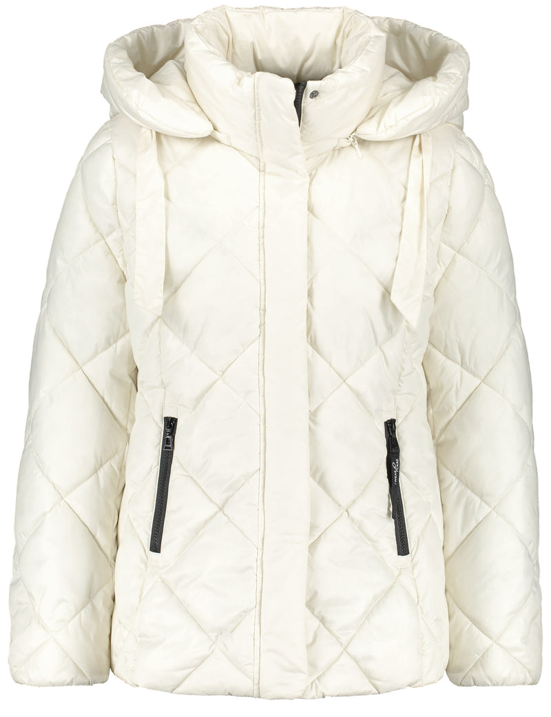 Nos Hooded Padded Jacket - Ivory