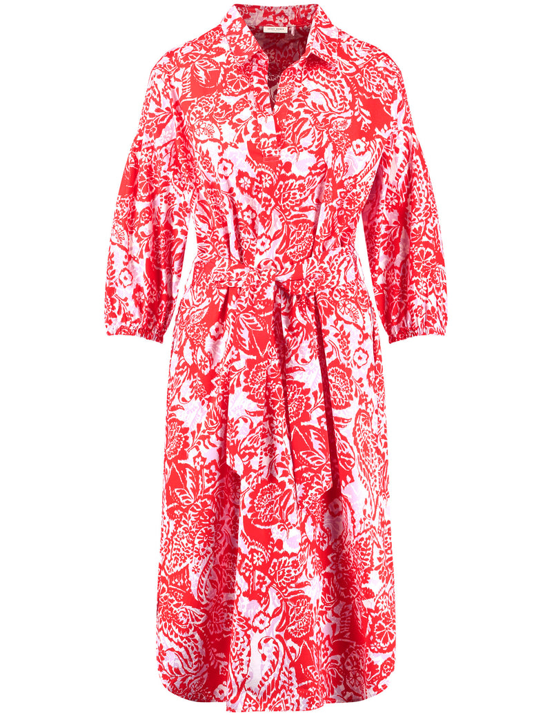 Joyful Vibes Dress - Ecru/White/Red