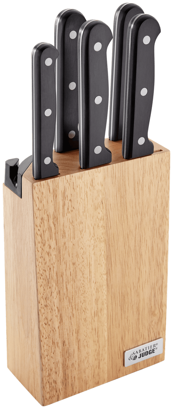 5 Piece Knife Block Set - with Honer