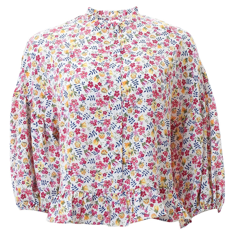 Imogen Blouse - White Floral