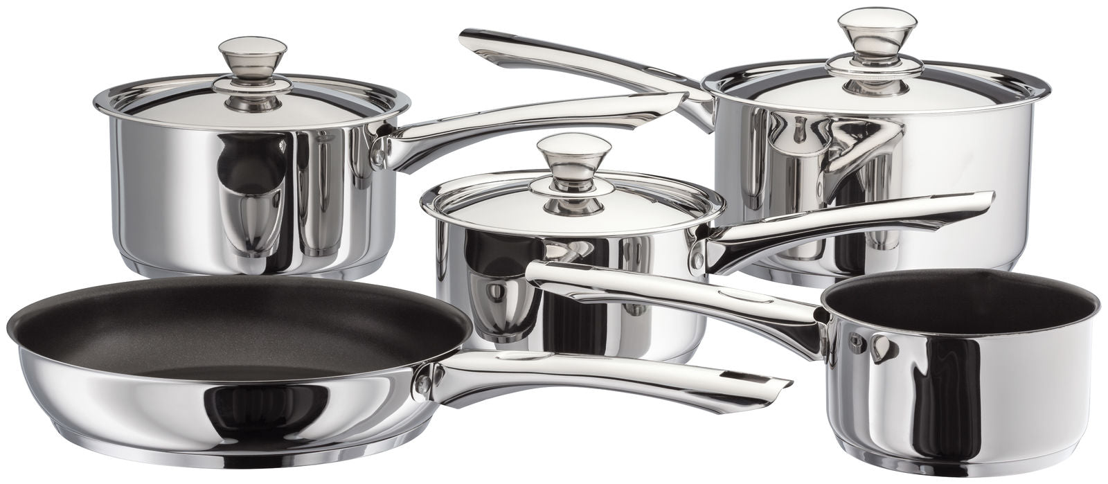 Platina 5 Piece Saucepan Set