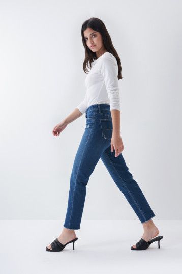 Cropped True Slim Jean - Mid Wash