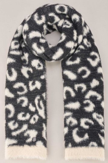 Animal Pattern Scarf - Black