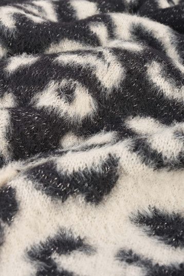 Animal Pattern Scarf - Black