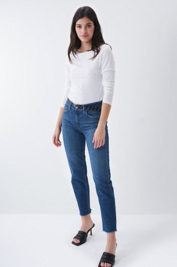 Cropped True Slim Jean - Mid Wash