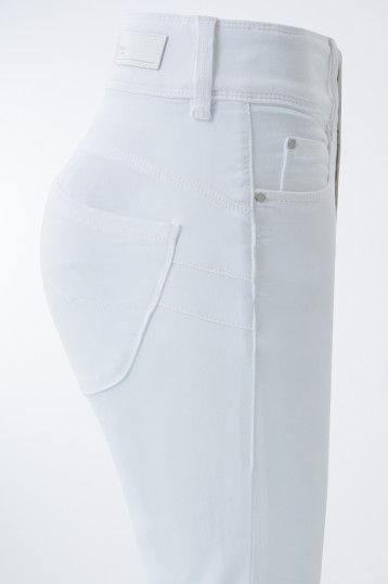 Secret Push In Slim Jean - White