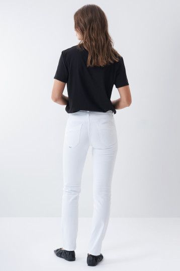 Secret Push In Slim Jean - White