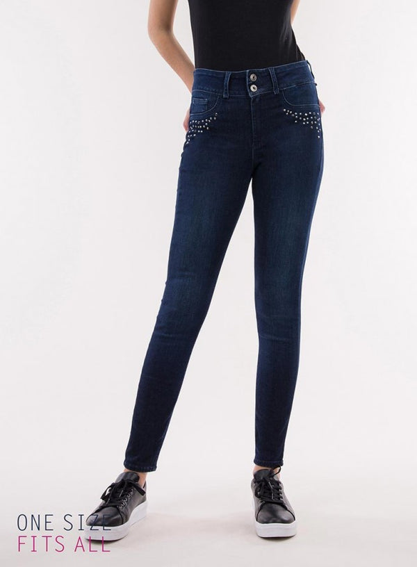 One Size Double Comfort Jean - Blue