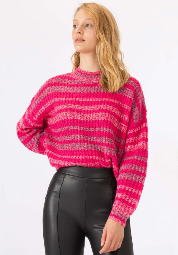 Sesame Round Neck Jumper - Tango Red