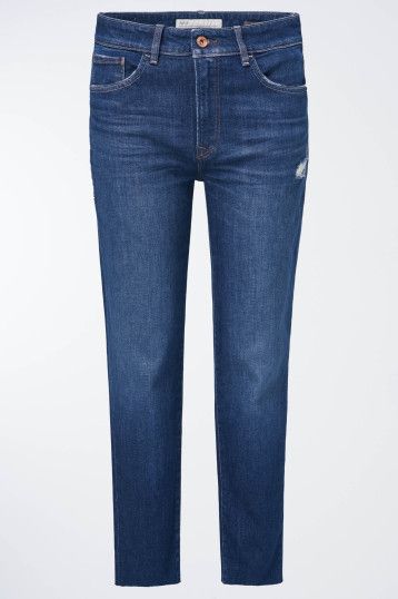 Cropped True Slim Jean - Mid Wash