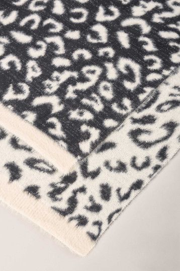 Animal Pattern Scarf - Black