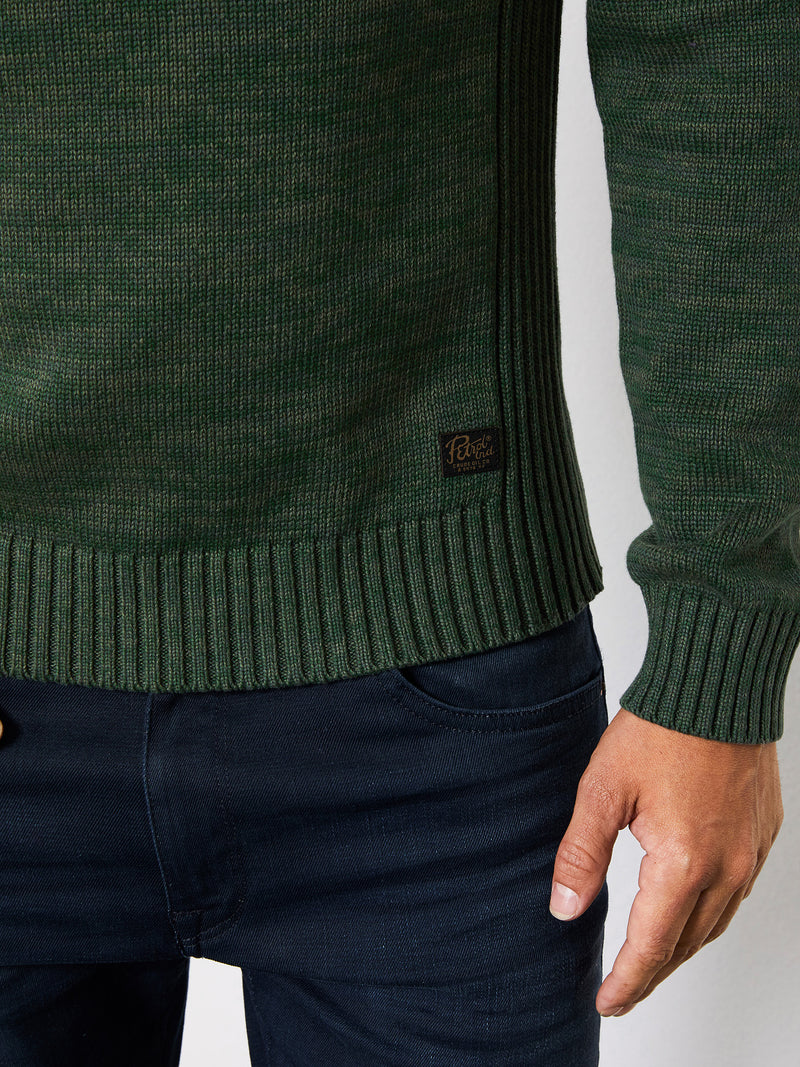 Button Chunky Knit - Bottle Green