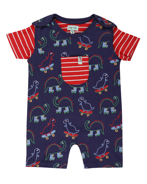 Dino Dungaree Set - Multi