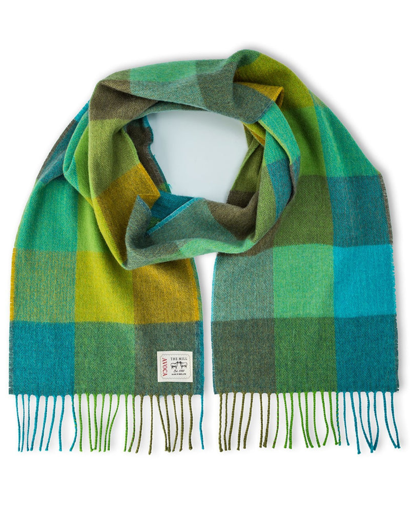 Merino Scarf - Green Fields