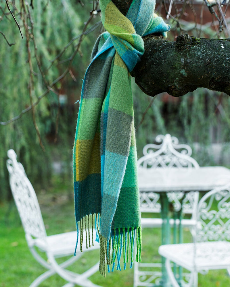 Merino Scarf - Green Fields